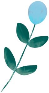 Illustration blaue Blume
